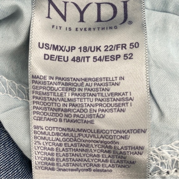 NYDJ Barbara Bootcut High Waisted Jeans Clean Horizon Size 18 NEW - Picture 13 of 15